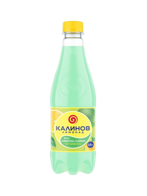 Калинов лимонад Лимон Лайм 500 мл газированный напиток ПЭТ