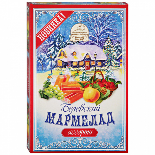 Мармелад Белевский Старые Традиции желейно-фруктовый резаный Ассорти, 390г