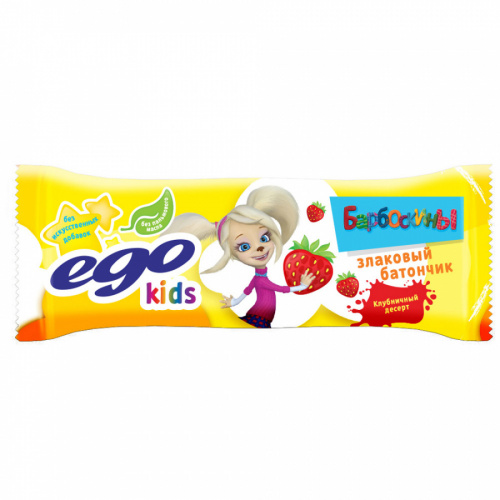 Батончик EGO Kids злаковый Клубничный десерт 25г