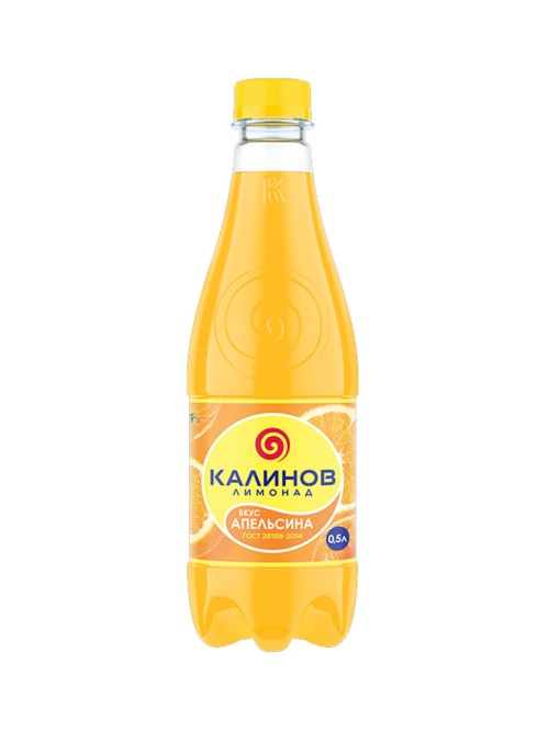 Калинов лимонад Апельсин 500 мл газированный напиток ПЭТ