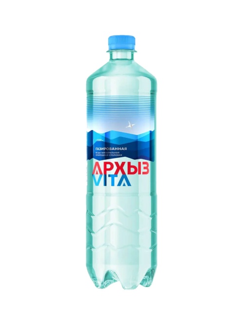 Вода горная Архыз Vita природная питьевая газированная 1,5 л ПЭТ
