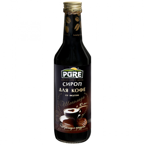 Сироп PURE для кофе со вкусом Шоколада 0,35л