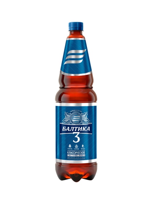 Балтика 3 пиво светлое классическое 1,3 л ПЭТ