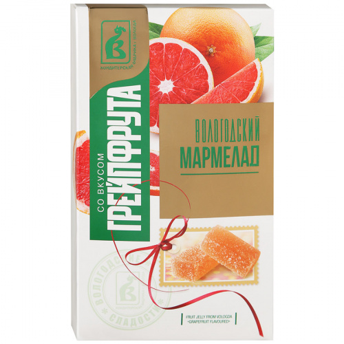 Мармелад Вологодская КФ со вкусом грейпфрута 0,24кг