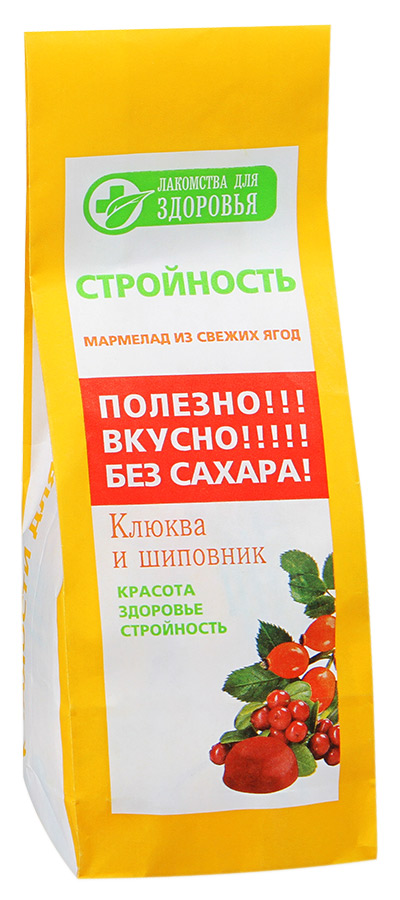 Мармелад желейный Лакомства для здоровья Клюква и шиповник, 170г