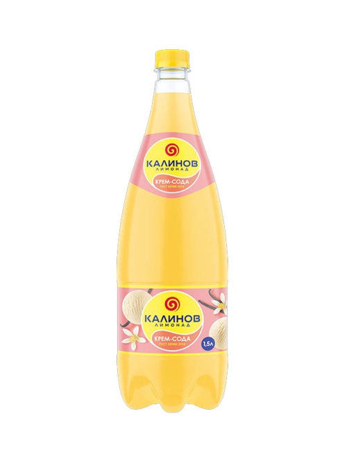 Калинов лимонад Крем Сода 1,5 л газированный напиток ПЭТ
