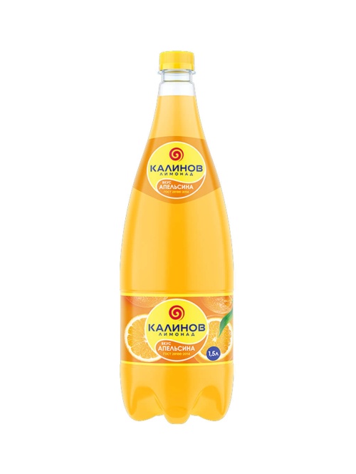 Калинов лимонад Апельсин 1,5 л газированный напиток ПЭТ