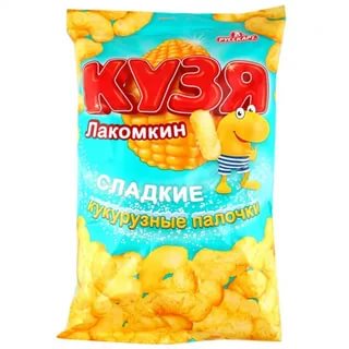 Кузя Лакомкин кукурузные палочки с сахарной пудрой 140 г.