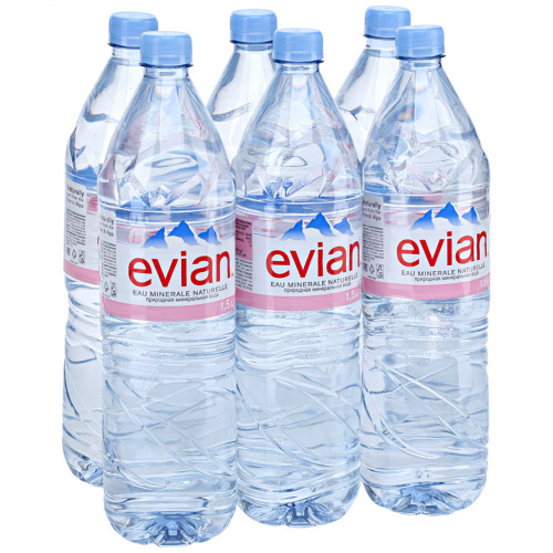 Вода Evian минеральная негазированная 6*1,5л