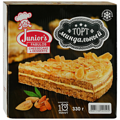 Торт Junior's Миндальный замороженный 0,33кг