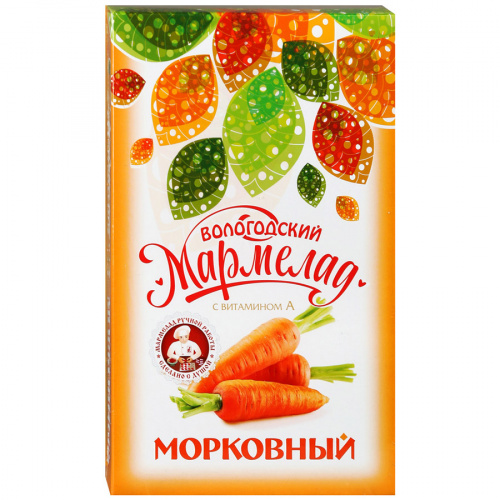Мармелад Вологодская КФ Морковный 0,28кг