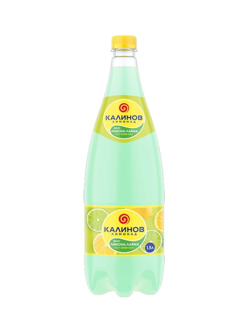 Калинов лимонад Лимон Лайм 1,5 л газированный напиток ПЭТ
