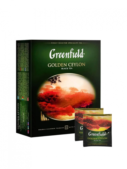 Чай черный Greenfield Голден Цейлон 100 пакетов (1х9)