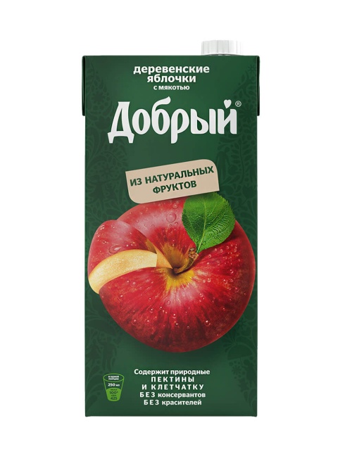 Добрый Нектар Деревенские яблочки 2 л т_пак