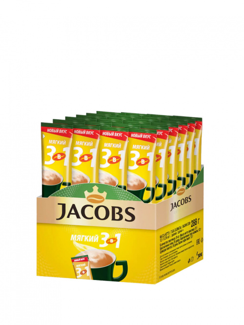 Кофе растворимый Jacobs 3в1 мягкий 13,5г (10х24)
