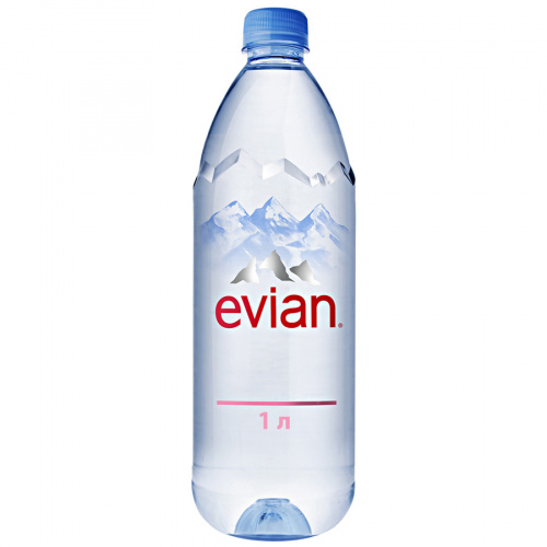 Вода Evian минеральная негазированная 1л