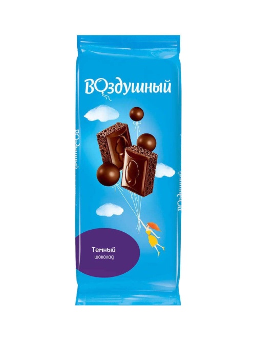 Воздушный шоколад темный пористый 85 гр