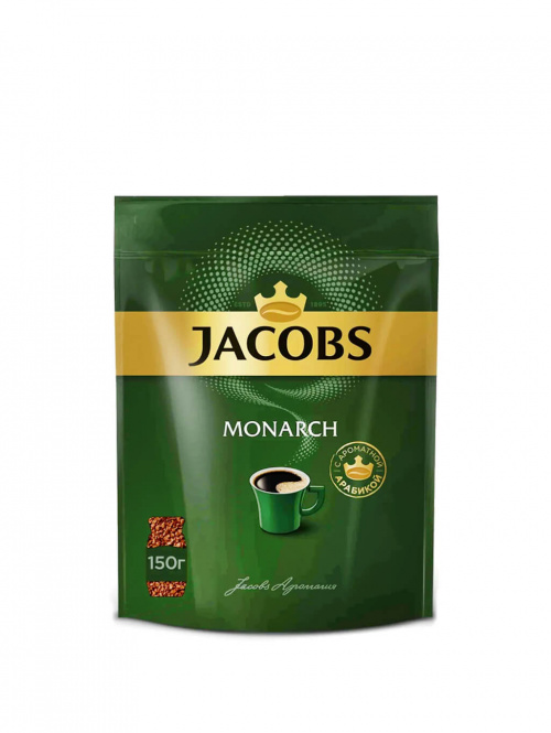 Кофе растворимый Jacobs Monarch пакет 150г (1х9)