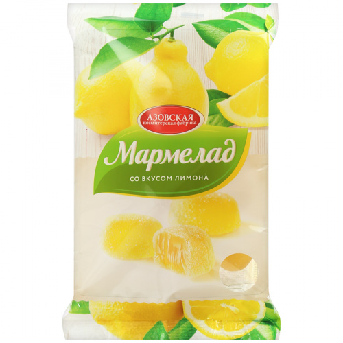Мармелад Азовская кондитерская фабрика со вкусом лимона 300г