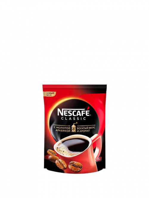 Кофе растворимый Nescafe Classic пакет 75г (1х12)