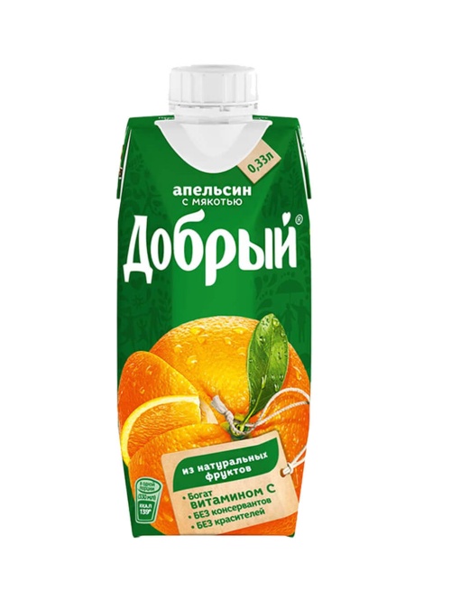 Добрый Сок Апельсин 330 мл т_пак