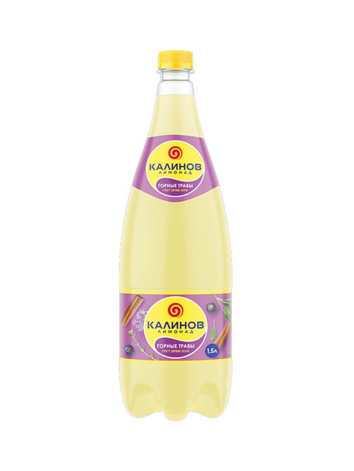 Калинов лимонад Горные травы 1,5 л газированный напиток ПЭТ