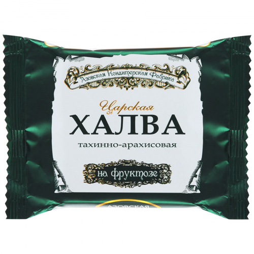 Халва Азовская кондитерская фабрика Царская Тахинно-арахисовая на фруктозе 180г