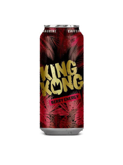Напиток энергетический Кинг Конг лесные ягоды красный 500 мл ЖБ