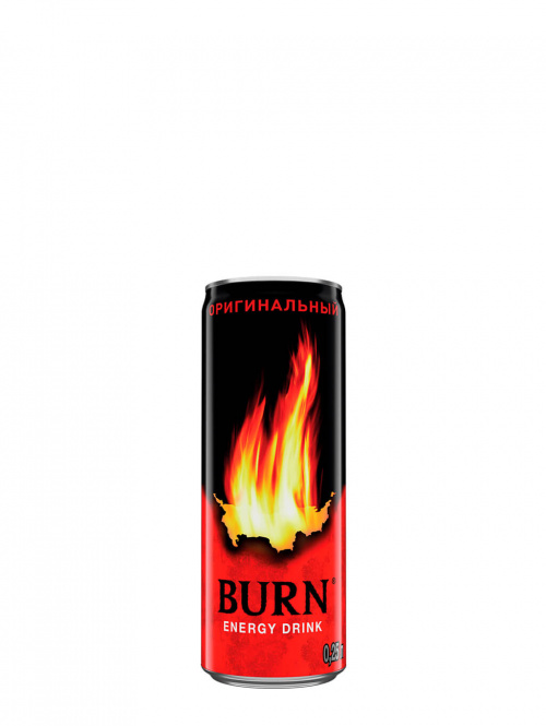 Напиток энергетический безалкогольный "Burn" 0,25л жб (1х12)