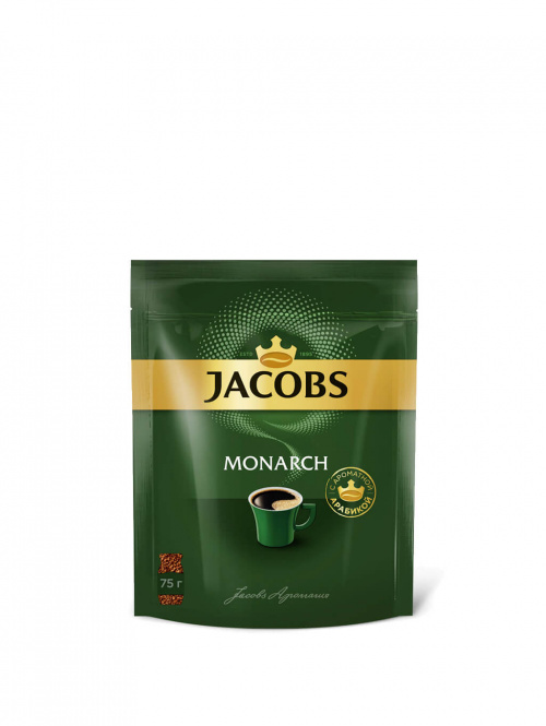 Кофе растворимый Jacobs Monarch пакет 75г (1х12)