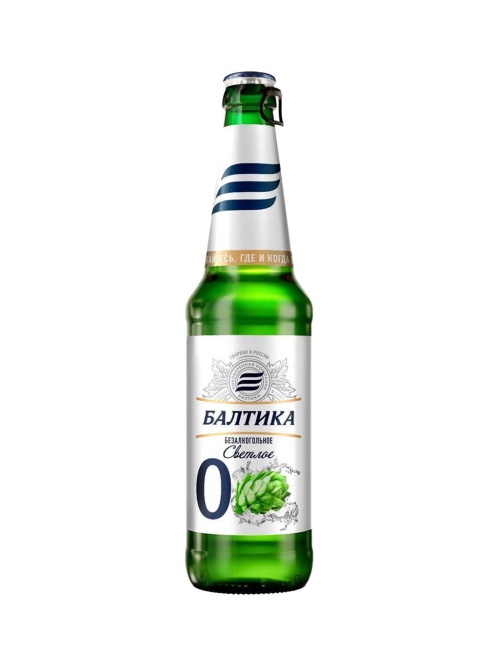 Балтика О пиво светлое безалкогольное 470 мл стекло