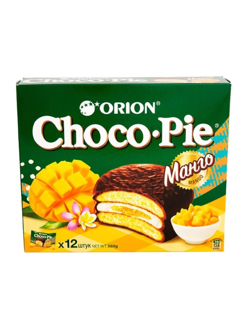 Чоко Пай Манго Печенье бисквитное в шоколадной глазури Choko-Pie 360 гр пачка