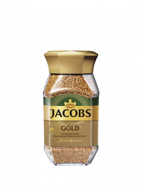 Кофе растворимый Jacobs Gold банка стекло 95г (1х12)