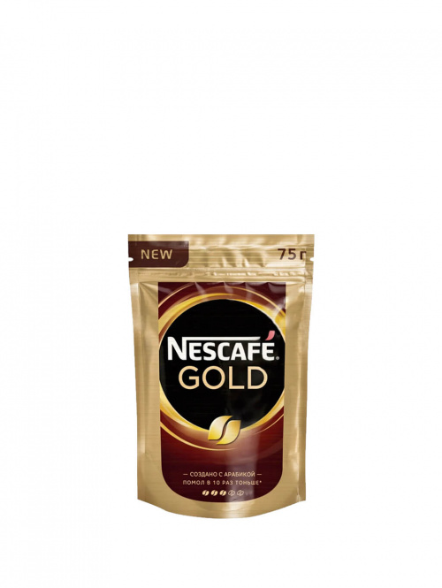 Кофе растворимый Nescafe Gold пакет 75г (1х8)