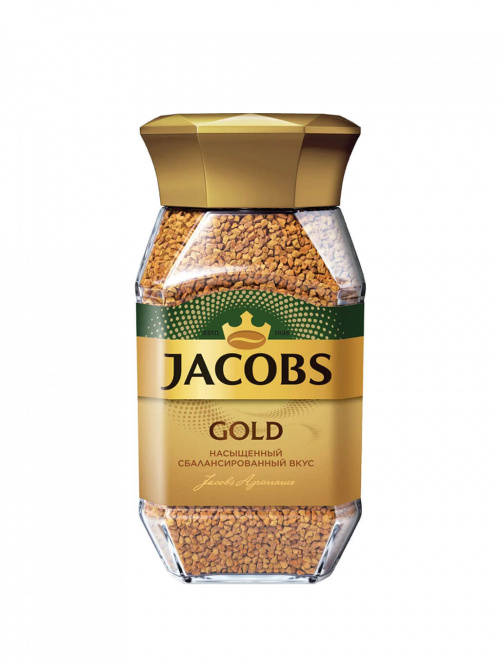 Кофе растворимый Jacobs Gold банка стекло 190г (1х6)